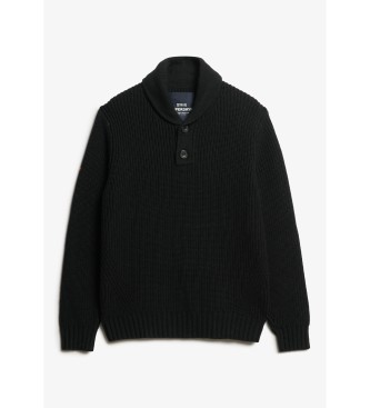 Superdry Black shawl collar jumper