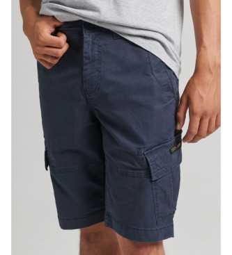 Superdry Spodenki cargo z bawełny organicznej Core navy