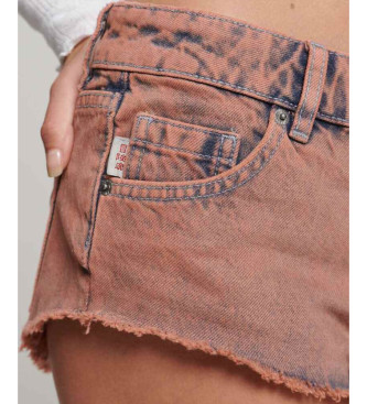 Superdry Kratke hlače z vročo rjavo barvo s spranim učinkom