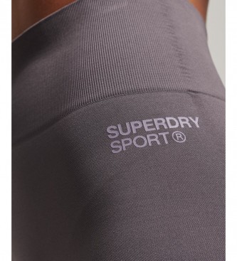 Superdry Short Core Ajustado Sin Costuras gris