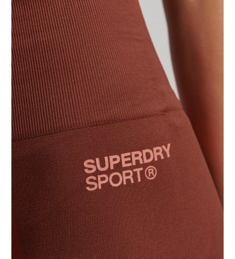 Superdry Short Core Ajustado Sin Costuras rojo