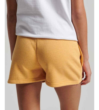 Superdry Gestrickte Shorts aus Bio-Baumwolle mit gelbem Vintage-Logo
