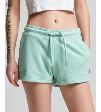 Superdry Stickade shorts i ekologisk bomull med logotyp Vintage Logo grn