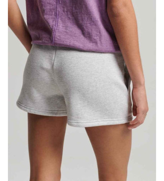 Superdry Pantaloncini in maglia di cotone organico con logo vintage grigio