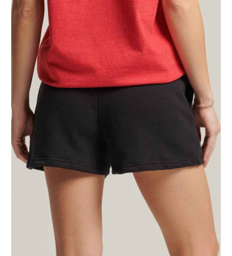 Superdry Strikkede shorts i kologisk bomuld med logo Vintage Logo sort
