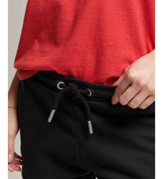 Superdry Pletene hlače iz organskega bombaža z logotipom Vintage Logo black