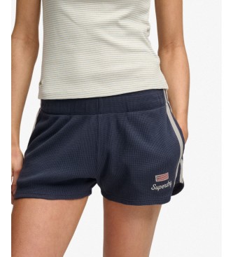 Superdry Kort v�ffla Retro marinbl�