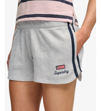 Superdry Short gaufr� Retro grey