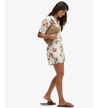 Superdry Shorts bomuld trykt strand beige