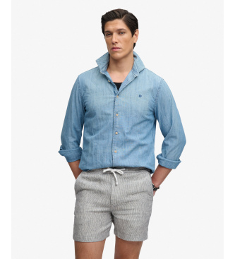 Superdry Shorts Merchant Lino gris claro