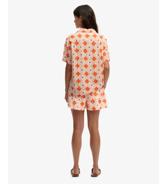 Superdry Strandshorts med tryck orange