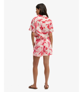 Superdry Strandshorts med tryck r�d