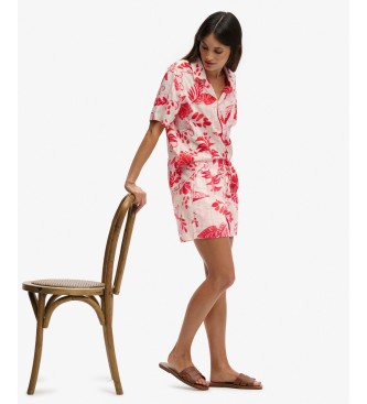 Superdry Strandshorts med tryck r�d