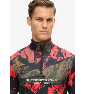 Superdry Colete de esqui multicolorido com meio fecho de correr  