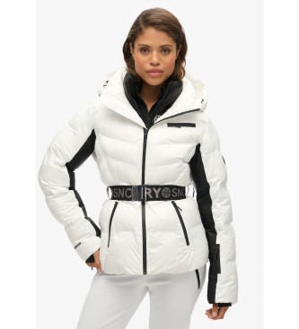 Superdry Luxe quilted coat white