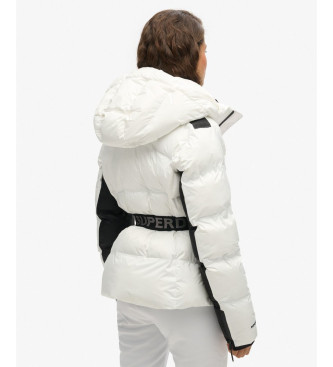 Superdry Luxe quilted coat white