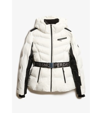 Superdry Luxe quilted coat white