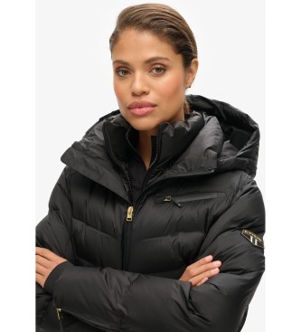 Superdry Luxe quilted coat black