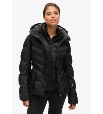 Superdry Luxe quilted coat black