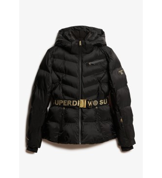 Superdry Luxe quilted coat black