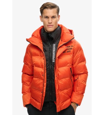 Superdry Veste de ski matelasse sportive orange