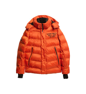 Superdry Veste de ski matelasse sportive orange