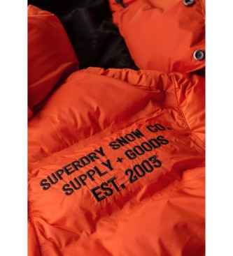 Superdry Veste de ski matelasse sportive orange