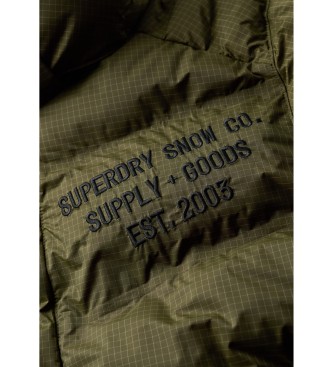 Superdry Pikowana kurtka sportowa zielona