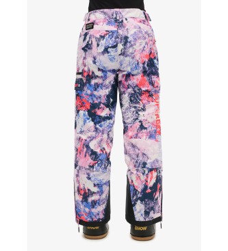 Superdry Lange fliederfarbene Skihose