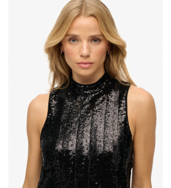 Superdry Zwart paillettenjurkje