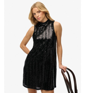 Superdry Zwart paillettenjurkje