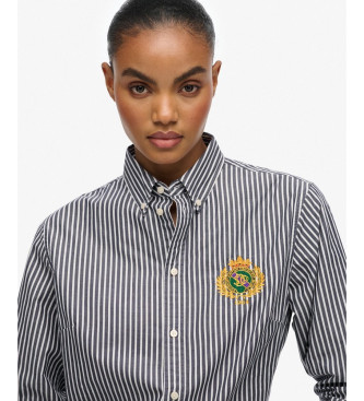 Superdry Shirt Slim Crest poplin blue