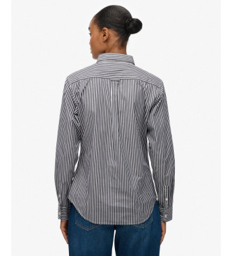 Superdry Shirt Slim Crest poplin blue