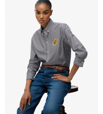 Superdry Shirt Slim Crest poplin blue