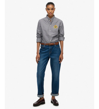 Superdry Shirt Slim Crest poplin blue