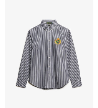 Superdry Shirt Slim Crest poplin blue