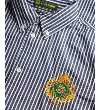 Superdry Shirt Slim Crest poplin blue