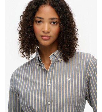 Superdry Camicia Oxford slim fit blu