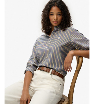 Superdry Camicia Oxford slim fit blu