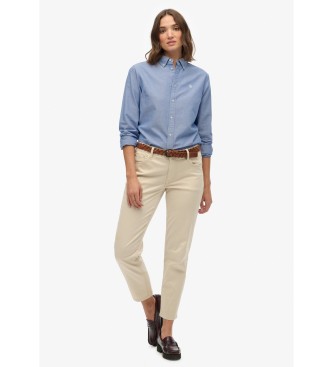 Superdry Slim fit oxford shirt blue