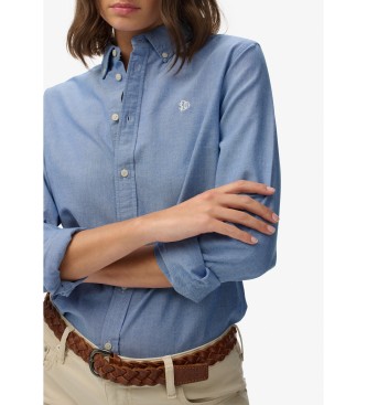 Superdry Slim fit oxford shirt blue