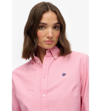 Superdry Slim fit oxford shirt pink