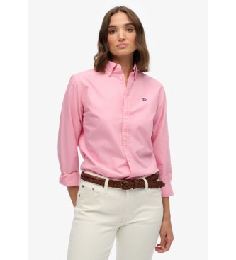 Superdry Slim fit oxford shirt pink