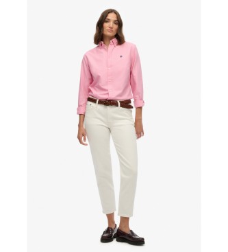 Superdry Slim fit oxford shirt pink