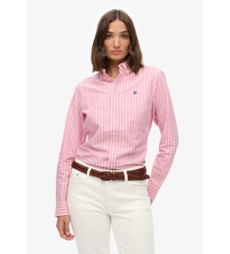Superdry Slim fit oxford shirt pink