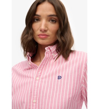 Superdry Slim fit oxford shirt pink