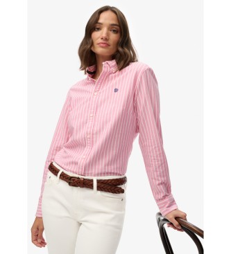 Superdry Slim fit oxford shirt pink