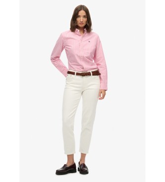 Superdry Slim fit oxford shirt pink