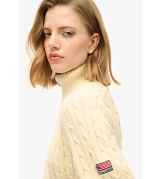 Superdry Jerseyt Slouchy Cable Roll beige