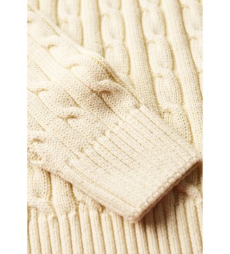 Superdry Jerseyt Slouchy Cable Roll beige